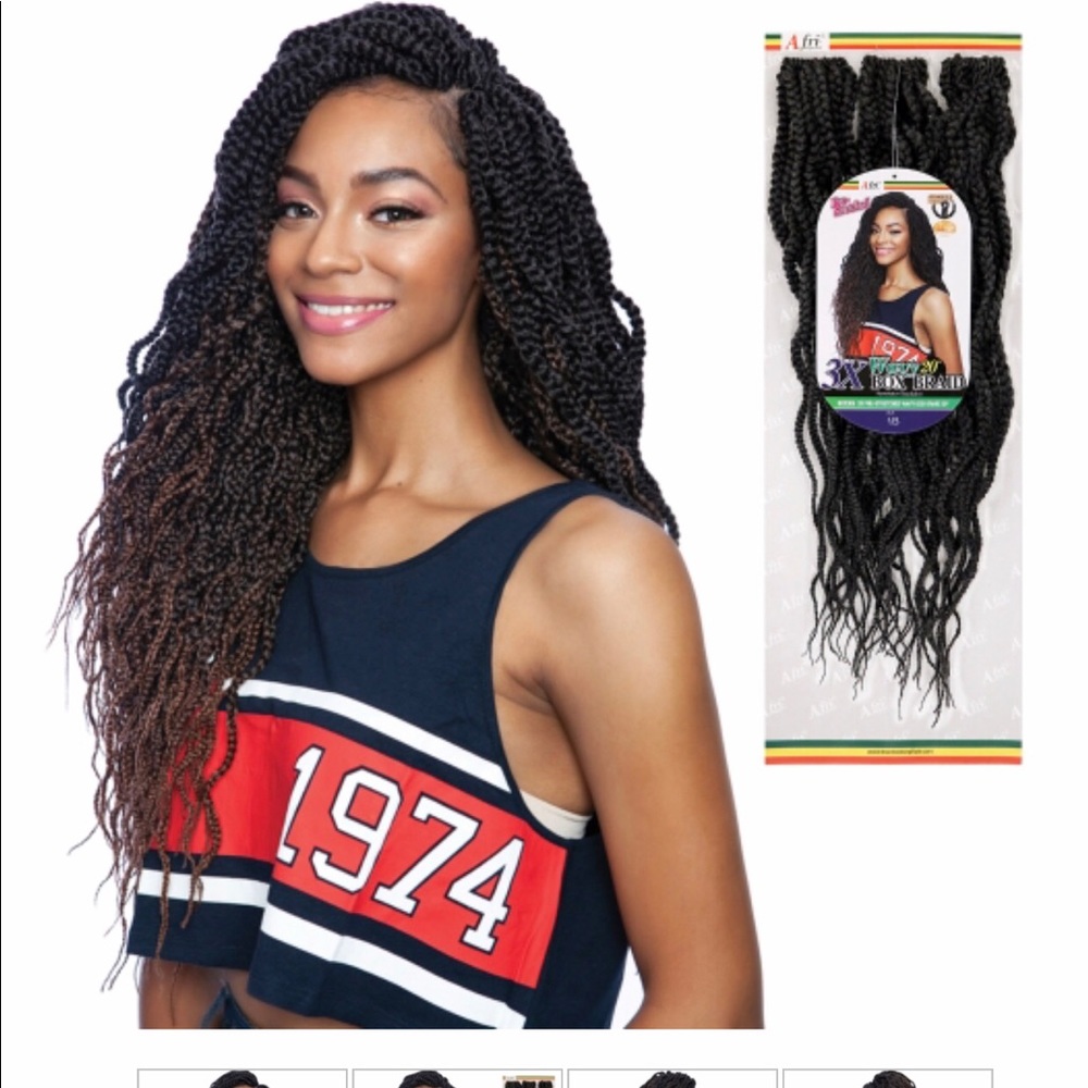 Crochet wavy box braids